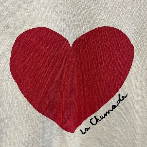 Sezane Cotton Sweatshirt with Red Heart - Picture 3 of 5